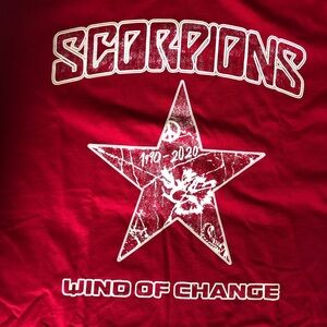 Scorpions Red Tee XL - Bold Solid Color